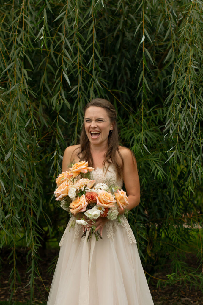 St. Louis Wedding florist, SunCrest Blooms, designer of this romantic bridal bouquet